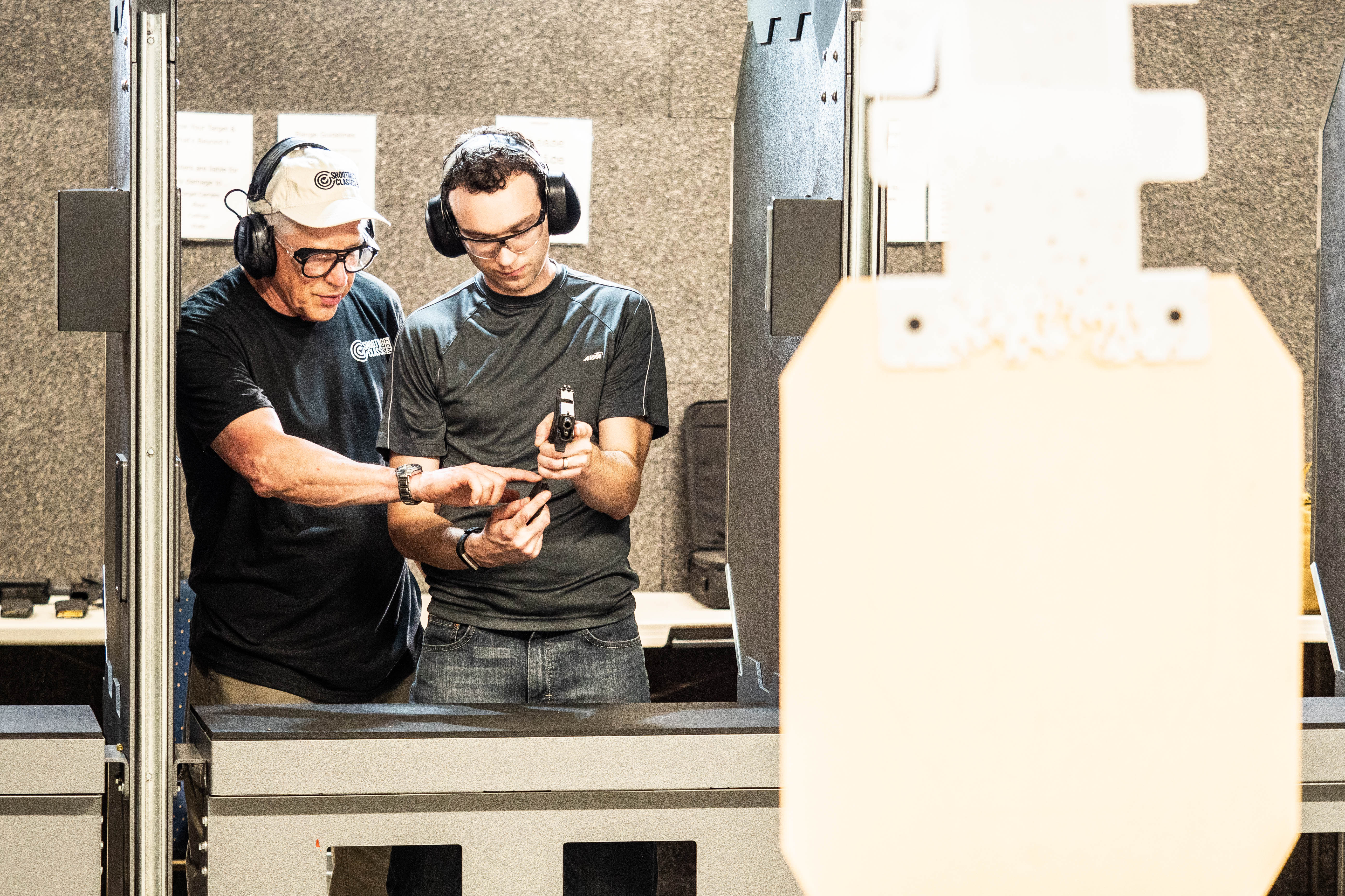 Firearms Instructor Teaching Shooting Class